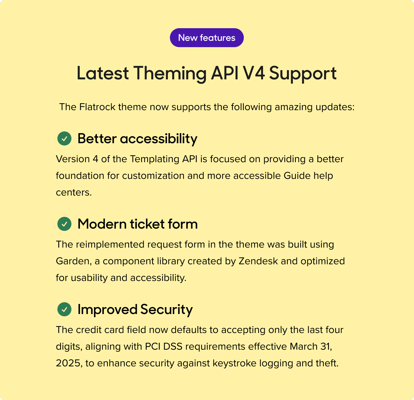 Theming API V4 features